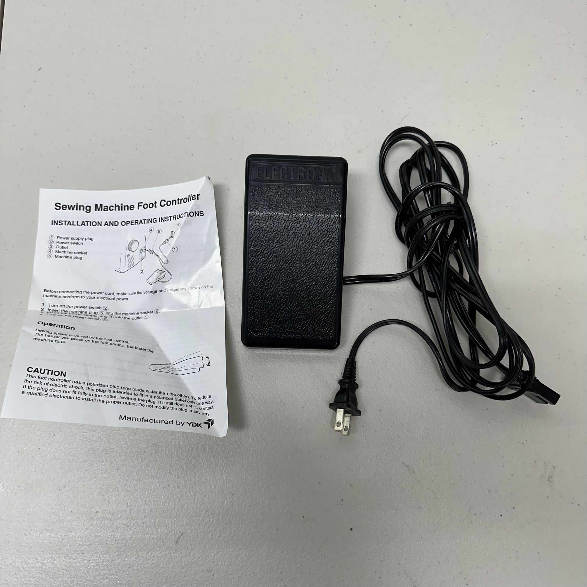 YDK Electronic Sewing Machine Foot Pedal Controller YC-482