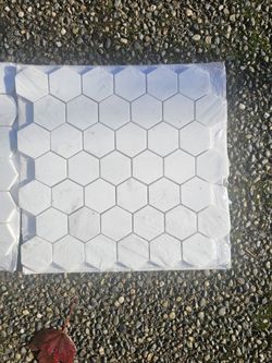 2" Hex Tile White
