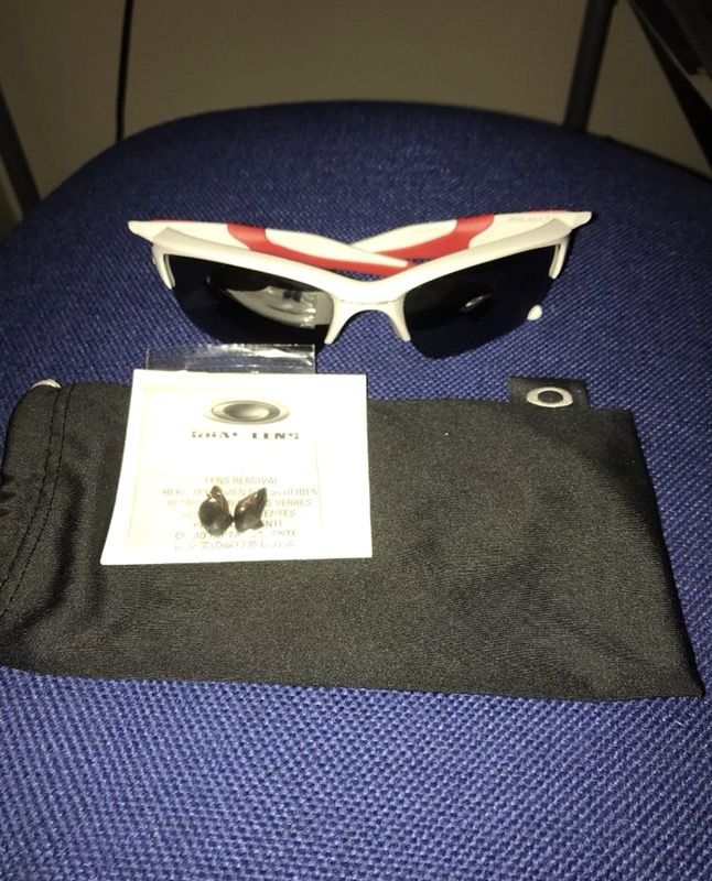 Red and White Oakley Sunglasses