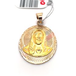 14kt Gold Pendant Oval Jesus 3.49grams 148038 10