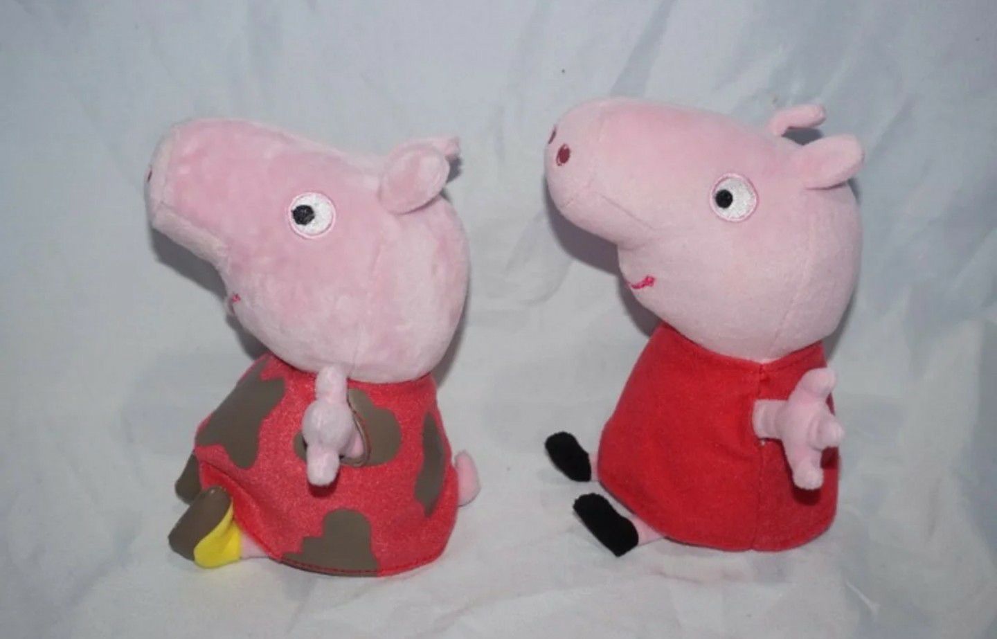 Peppa Ty Beanie Babies Peppa Pig & Peppa Muddy Plush 6" 2 Plushies