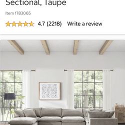 Brand new factory wrapped large sofa ottoman - taupe