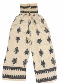 Embroidered Wide-Leg Boho Pants