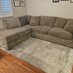 Living Spaces Gray Sectional Sleeper Sofa with Chaise