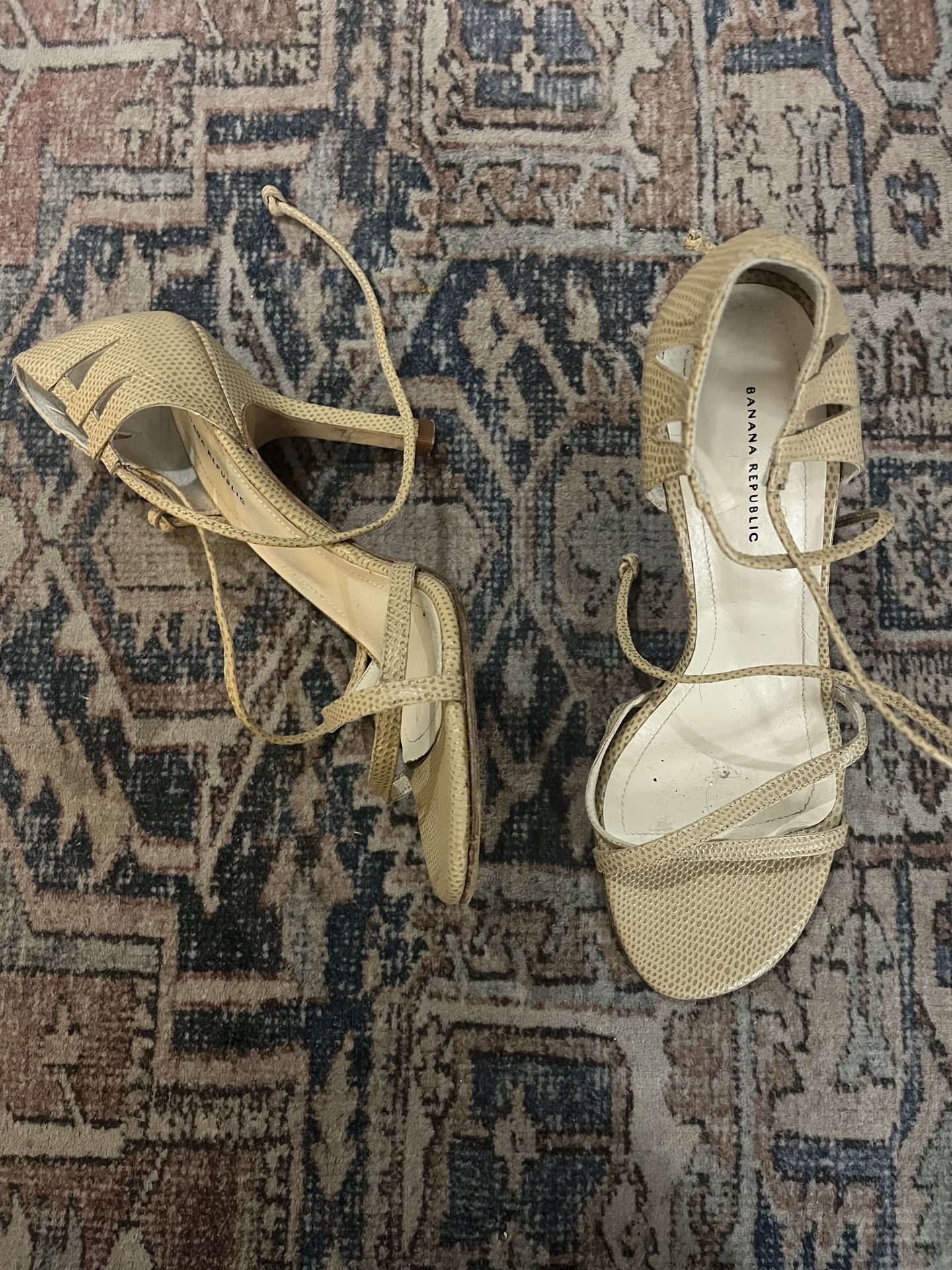 Banana Republic strappy heels.