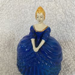Vintage Ceramic Figurine / Jewelry Box Made In Japan