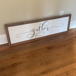 Gather Decorative Wooden Sign