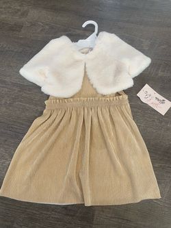 New girls gold dress and vest size 2t by Nannette #8
