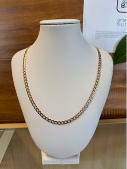 22” 14K Gold Curb Link Chain