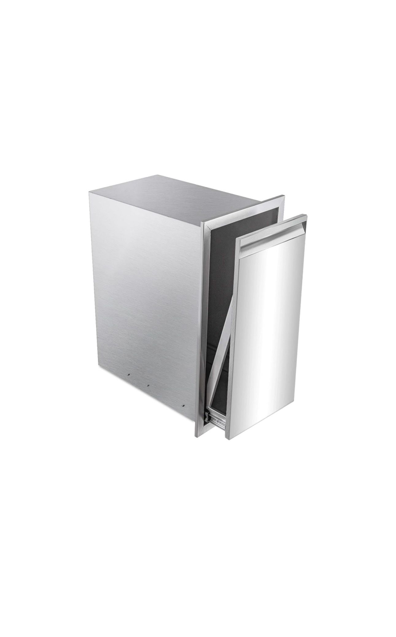 New in the box Outdoor Kitchen Pull Out Garbage Drawer, 14W 27H 20D Sliding Track Type Propane or Garbage Drawer, Kitchen Cabinet BBQ Or Barbecue Isla