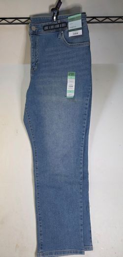 Terra & Sky Straight Leg Blue Jeans Plus Size 18W