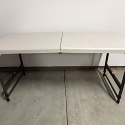 Lifetime Adjustable Height 4 Ft Folding Table