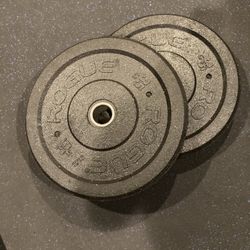 Rogue Fitness Pair Of 35 Lb Olympic Rubber Bumper Weight Plates