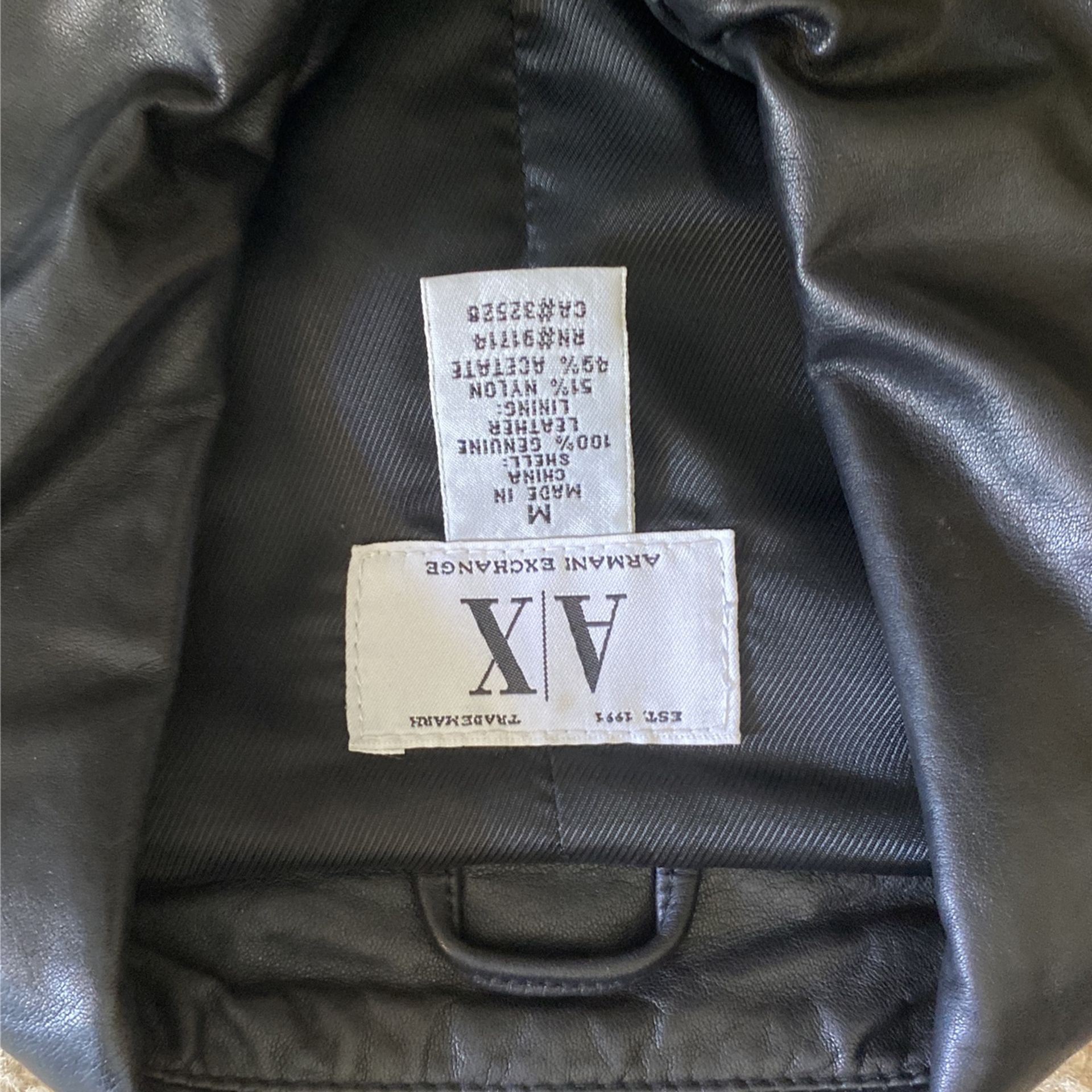 Leather Armani Exchange Jacket