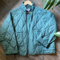 Steve Madden Quilted Green jacket xs