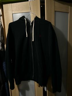 Ralph Lauren Black Zip-Up Hoodie size large