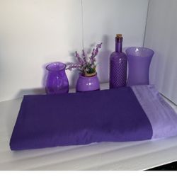 Handmade large blanket with accent vases