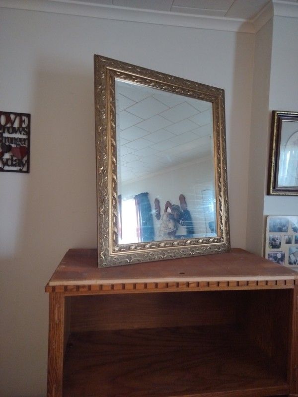 Vintage gold Inlay Decorative Mirror