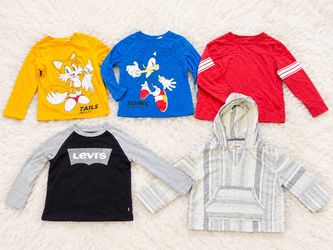 4T Kids Long Sleeve Shirts Bundle of 5
