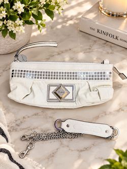 Marciano off white clutch purse