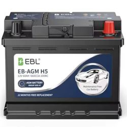 BCI Group 47 Car Battery 12V 60Ah H5 AGM Battery Performance Series High Power 660CCA 100RC