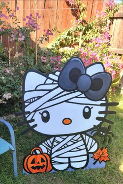 Hello Kitty Halloween Mummy Yard Sign Decoration