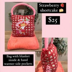Strawberry Shortcake Bag & Blanket $25