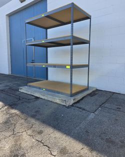 Industrial Racks 72 in W x 48 in D Used Heavy Duty 4 Tier Storage Shelving Delivery Available