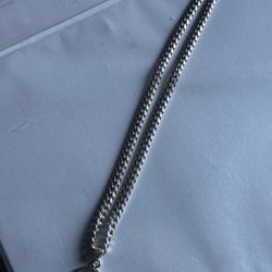 925 (Italy) silver Cuban Chain With Aztec Calendar Pendant