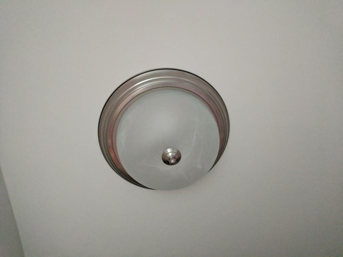 New 2-Light Brushed Nickel Flush Mount Ceiling Light