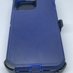 For iPhone 13 Pro Max Blue Belt clip Case Holster 