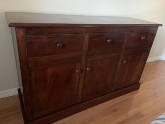 Solid Teak Wood Dresser or Buffet