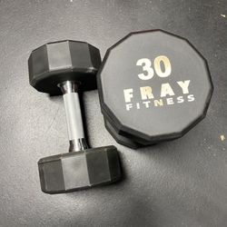 Fray Fitness 30 Pound Pair Urethane Dumbbells