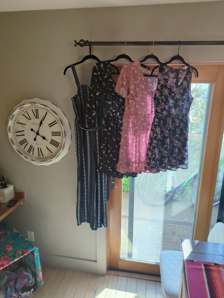 Medium And Small Dresses And 1 Stretchy Romper