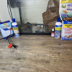 Fish Tank With Filter And Accessories,