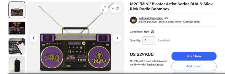 Mini Boombox Bluetooth Spkr Slick Rick Collectors