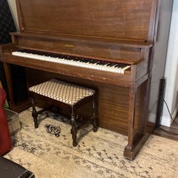 Monarch Upright Piano w/ Bench