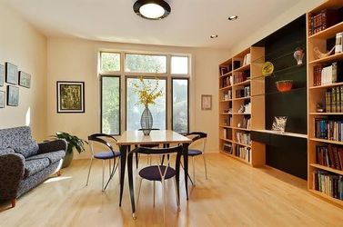 Room & Board Oak And Steel Table