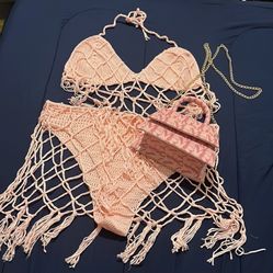 Pink Bikini Set Comes With Missguided Mini Bag