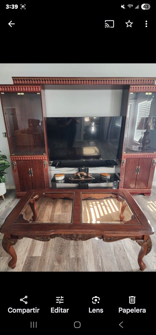 Vintage Wooden Living Room Set