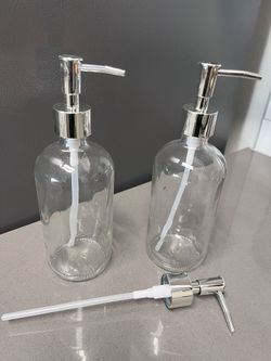 Large Glass Soap Dispensers