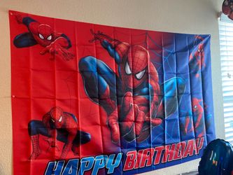 Spider-Man birthday banner