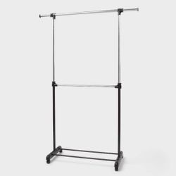 2-Rod Rolling Garment Rack / Clothes Rack 