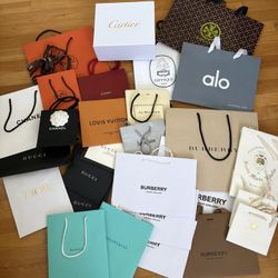 Luxury Brand Shopping Bags With Case