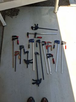 Woodworking Clamp Lot - IRWIN / Bar Clamps / F Clamps / Quick Clamps