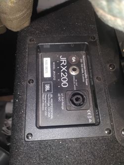 2 jbl15 jrx200 speakers