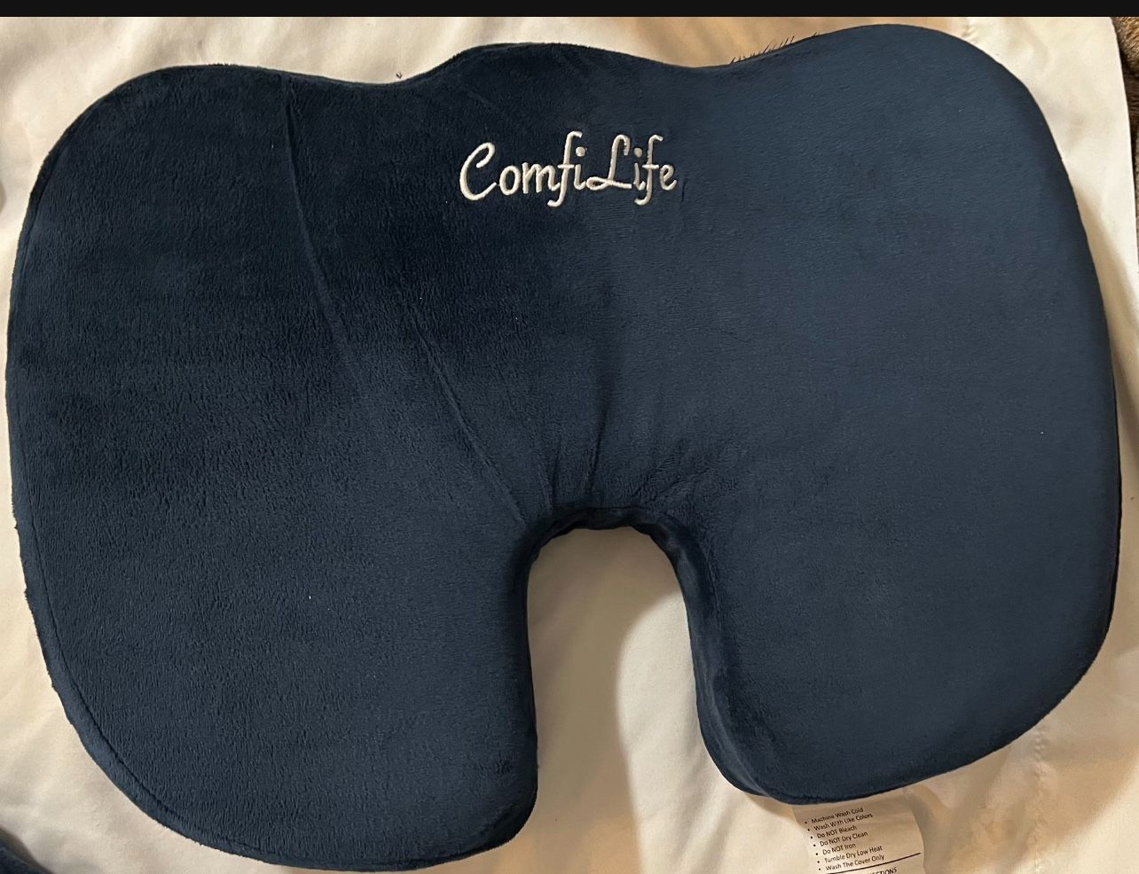 ComfiLife Premium Comfort Seat Cushion - Non-Slip Orthopedic 100% Memory Foam Coccyx Cushion for Tailbone Pain - Cushion for Office Chair Car Seat - B