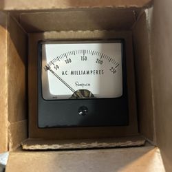 Pair Of Simpson 0-250 mA AC Gauges