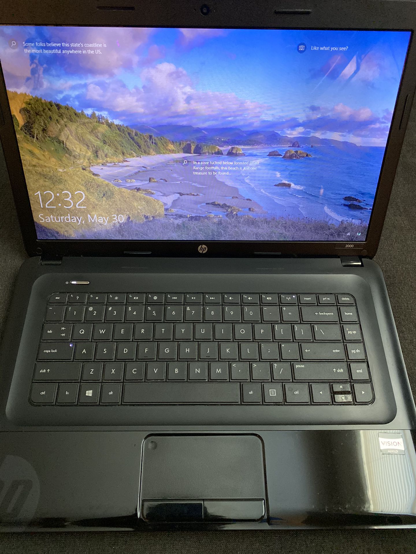 HP 15” laptop Windows 10 with extra Monitor