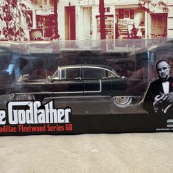 The Godfather 1955 Cadillac Fleetwood Series 60. 1:24 Scale Diecast Car. New Unopened. 
